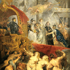 reproductie The disembarkation at Marseilles van Peter Paul Rubens